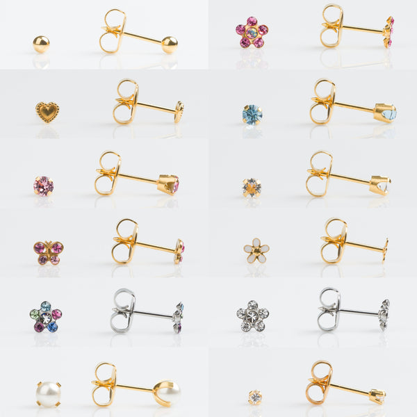 Complimentary solid gold earrings