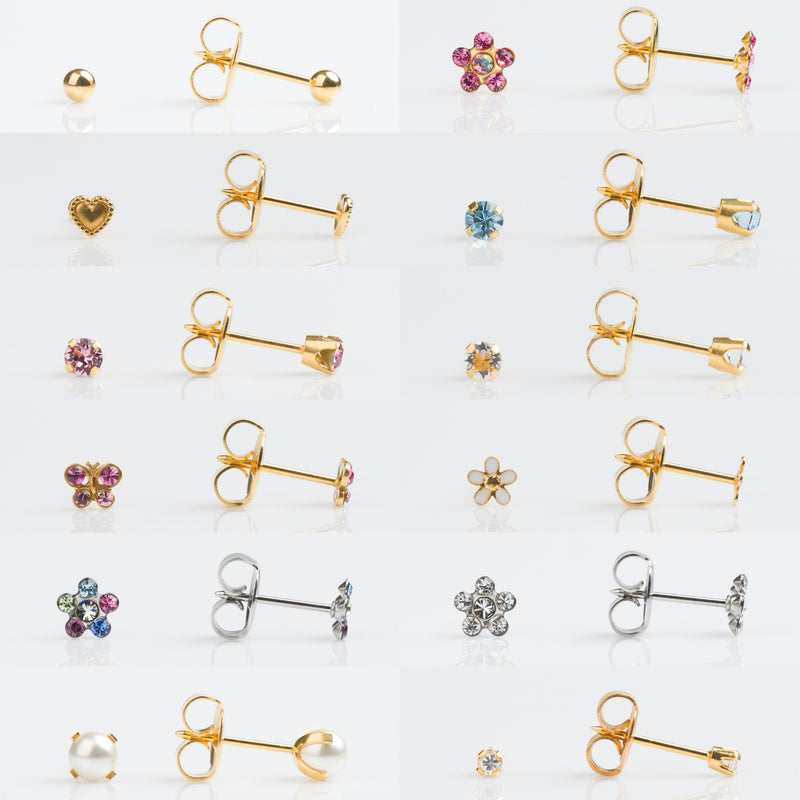 Complimentary solid gold earrings
